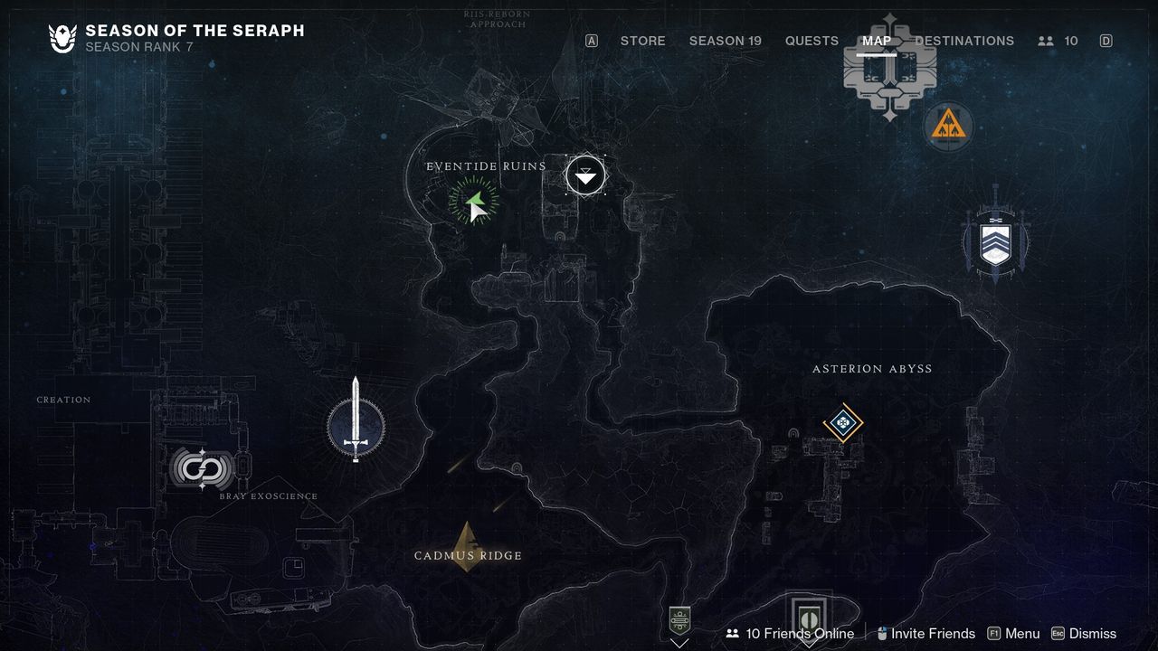 Destiny 2 Override Frequency location for Eventide dome