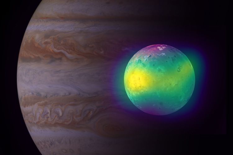 Volcanoes fuel gaseous atmosphere on Jupiter's moon Io