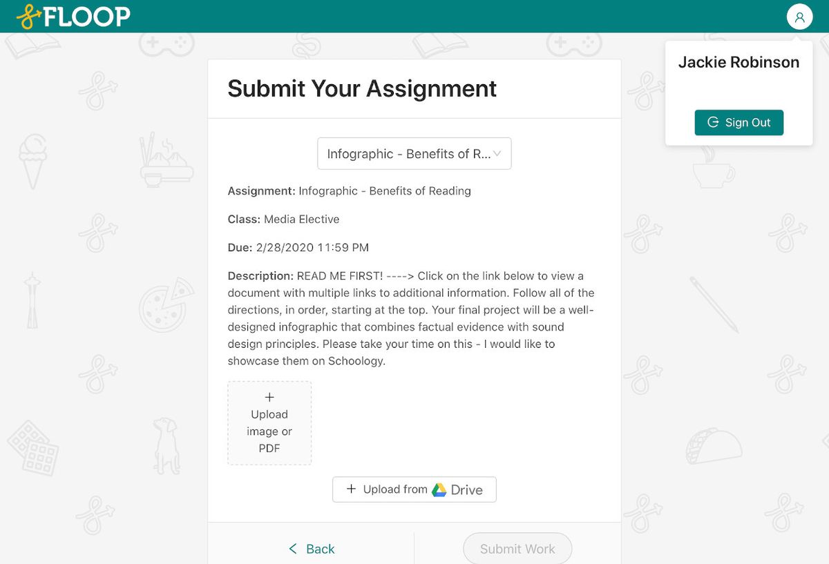 Submit your assignment Floop screenshot