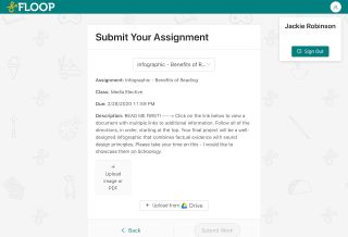 Submit your assignment Floop screenshot