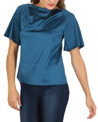 Teal Boxy Top With Loose Sleeves By&nbsp;Cutie London £16.80 | Silk London