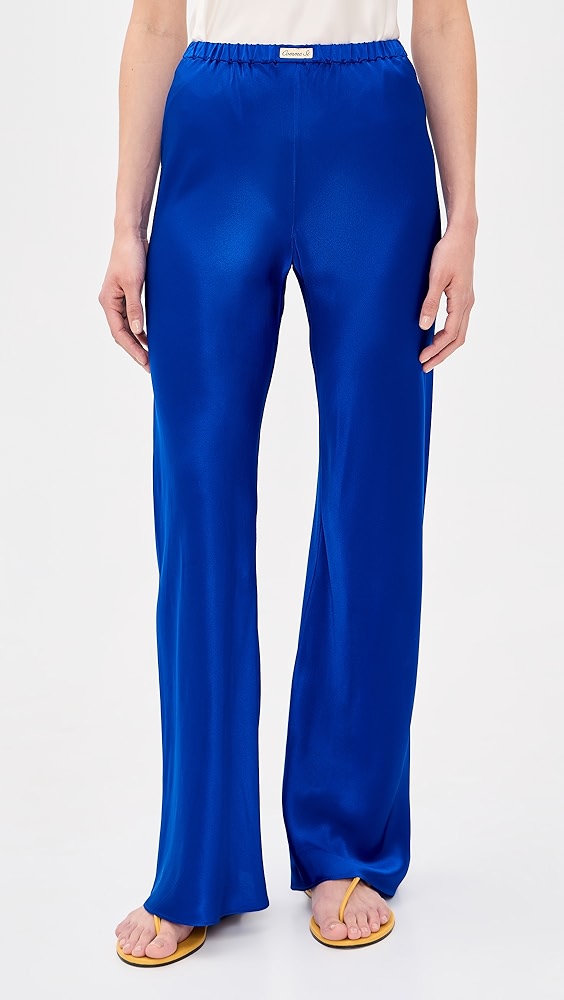 Silk Bias Pants - Blue