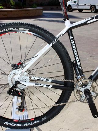 Flattened sections on the chain and seat stays, seat tube and even the seatpost contribute to softail-like rider comfort, according to Cannondale.