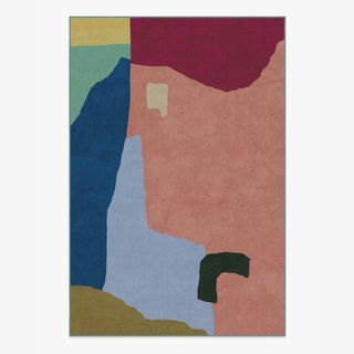 abstract multicolored rug 