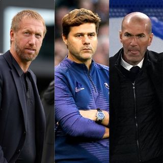 Graham Potter, Mauricio Pochettino and ZInedine Zidane