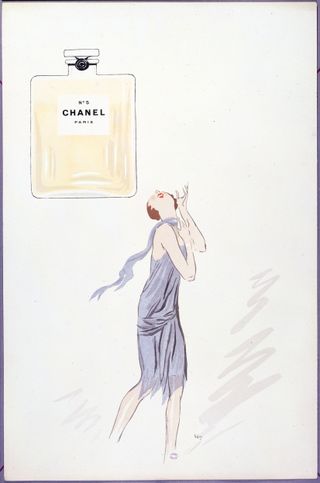 An early illustrated advert for Chanel perfume