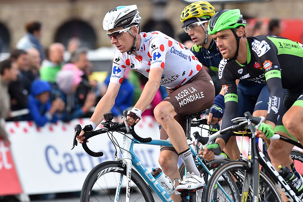 Romain Bardet (Ag2r-La Mondiale) wins the most aggressive rider award