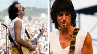 Carlos Santana and Jeff Beck
