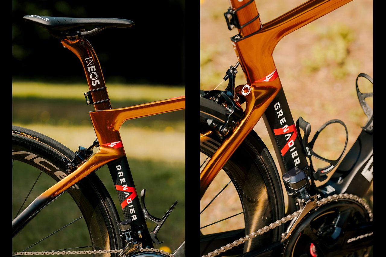 Richard Carapaz's Golden Pinarello Dogma F