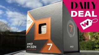 AMD Ryzen 7 7800X3D CPU in retail box with Windows Central "daily deal" branding