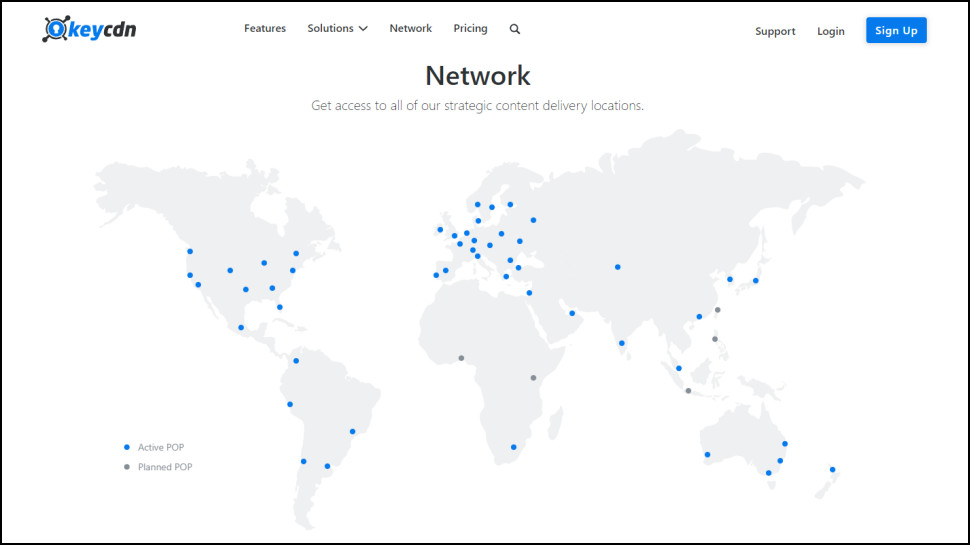 Website screenshot for KeyCDN