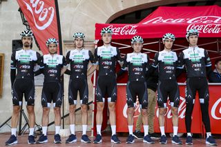 The Kometa-Xstra squad lines up for 2020 Mallorca Challenge race the Trofeo Serra de Tramuntana