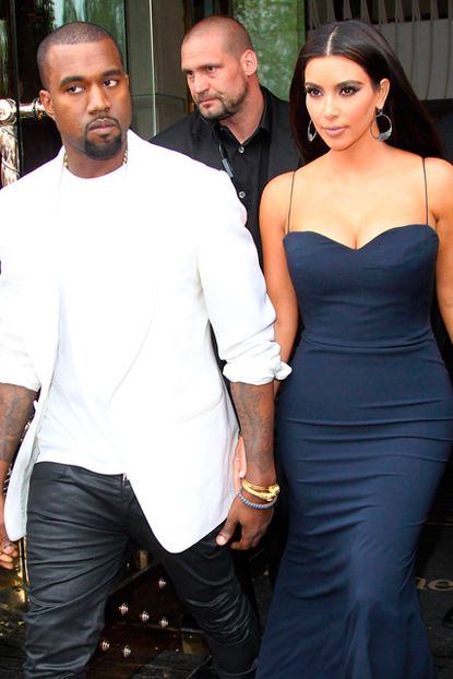Kim Kardashian and Kanye West cosy up at Fifi awards