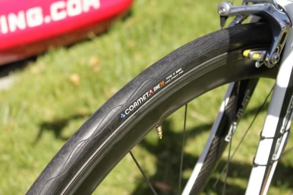 Maxxis' Cormet is the team's go-to race tire. It features a 290tpi casing and grippy tread.