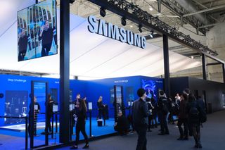 Samsung booth at Mobile World Congress 2019