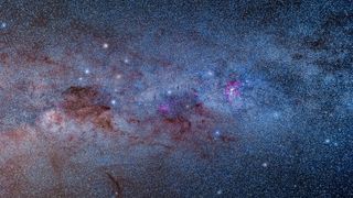 A photo of thousands of stars in the Milky Way