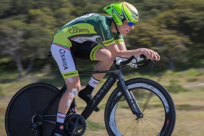 Colavita rider Laura Brown's fourth place result in the time trial pushed her to fifth in GC.