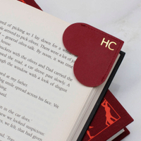 Personalised Initial Leather Heart Bookmark| £10.50, Not on the High Street