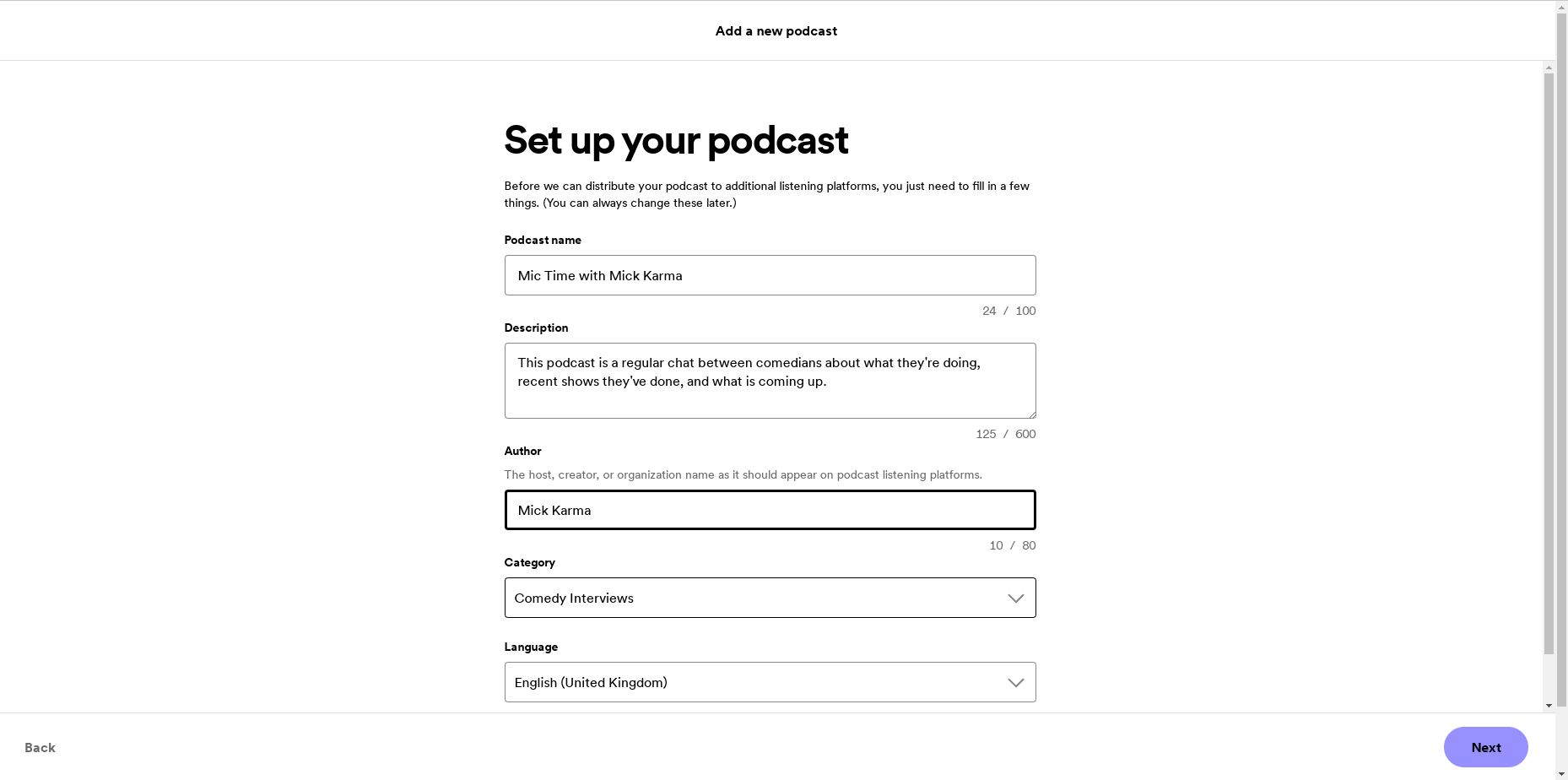 Spotify- how to set up a podcast