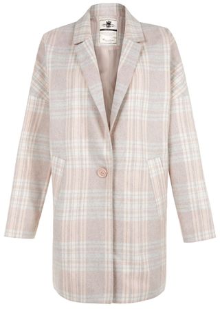 New Look Pink Check Coat, £54.99