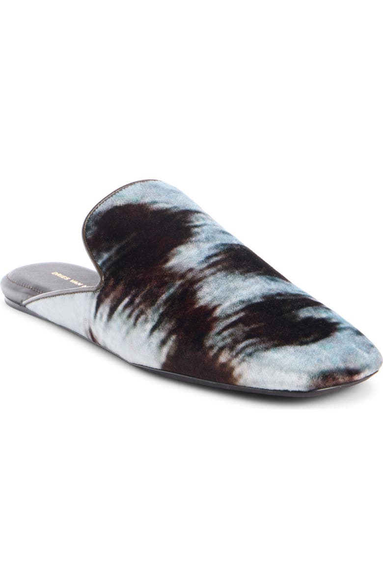 Square Toe Velvet Mule