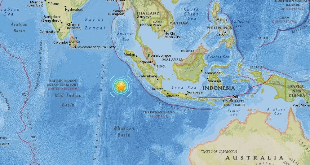 Earthquake Off Sumatra - March 3, 2016