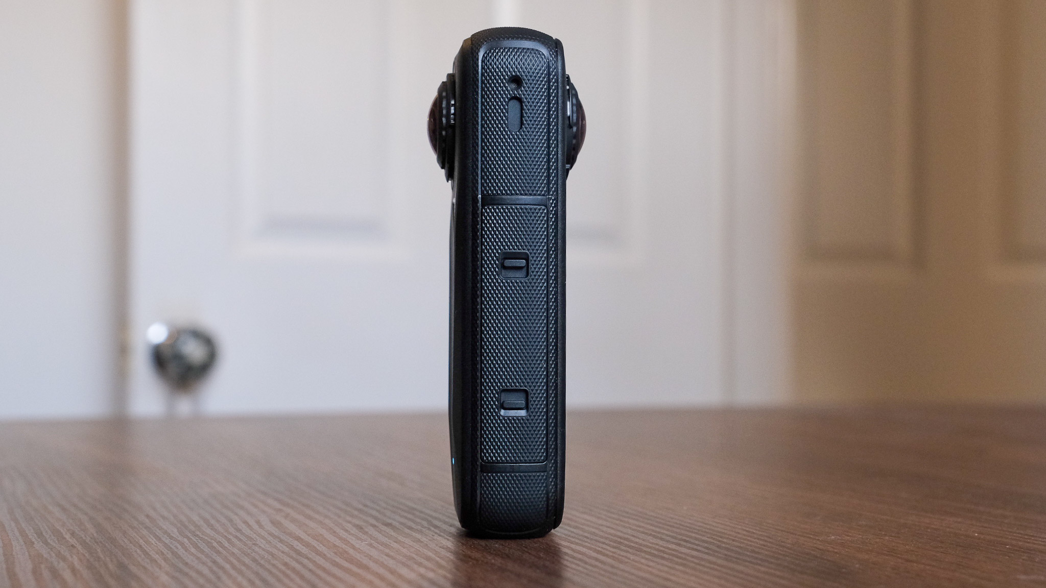 Photo of the Insta360 X4 Air action camera in an office