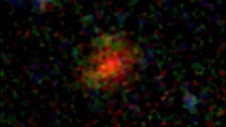 Galaxy AzTECC71 as imaged by the James Webb Space Telescope.