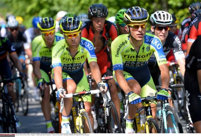 Rafal Majka in the bright colours of Tinkoff-Saxo