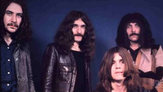 Black Sabbath posing for a photograph in 1970