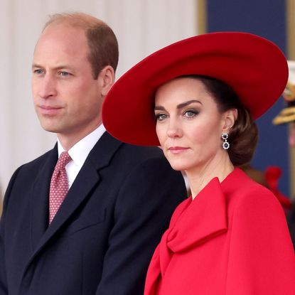 The Prince and Princess of Wales attend a ceremonial welcome for The President and the First Lady of the Republic of Korea in 2023