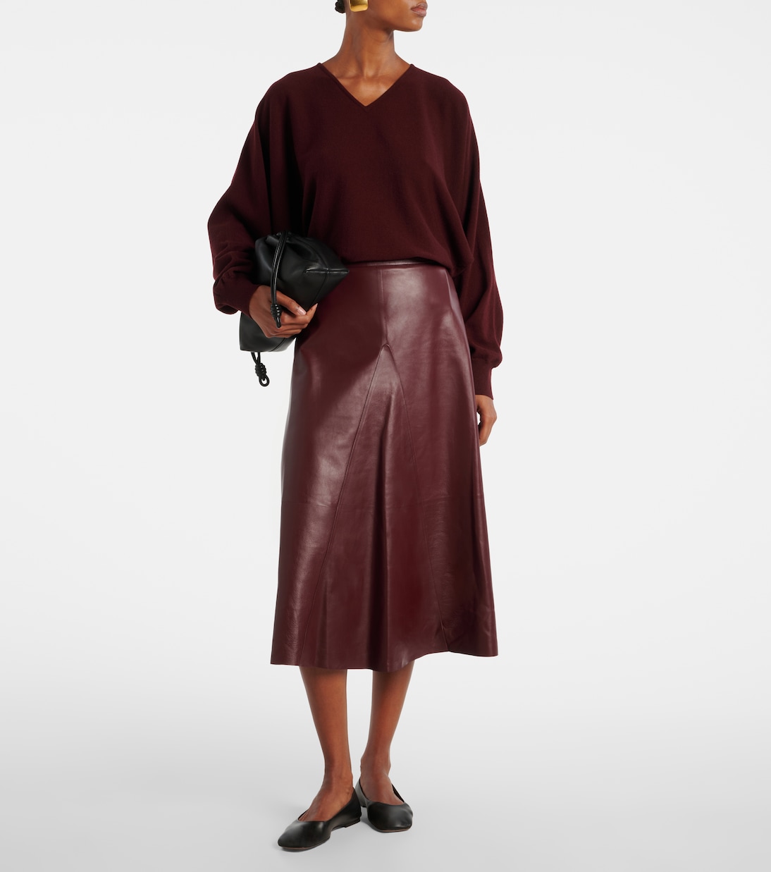 Leather Midi Skirt