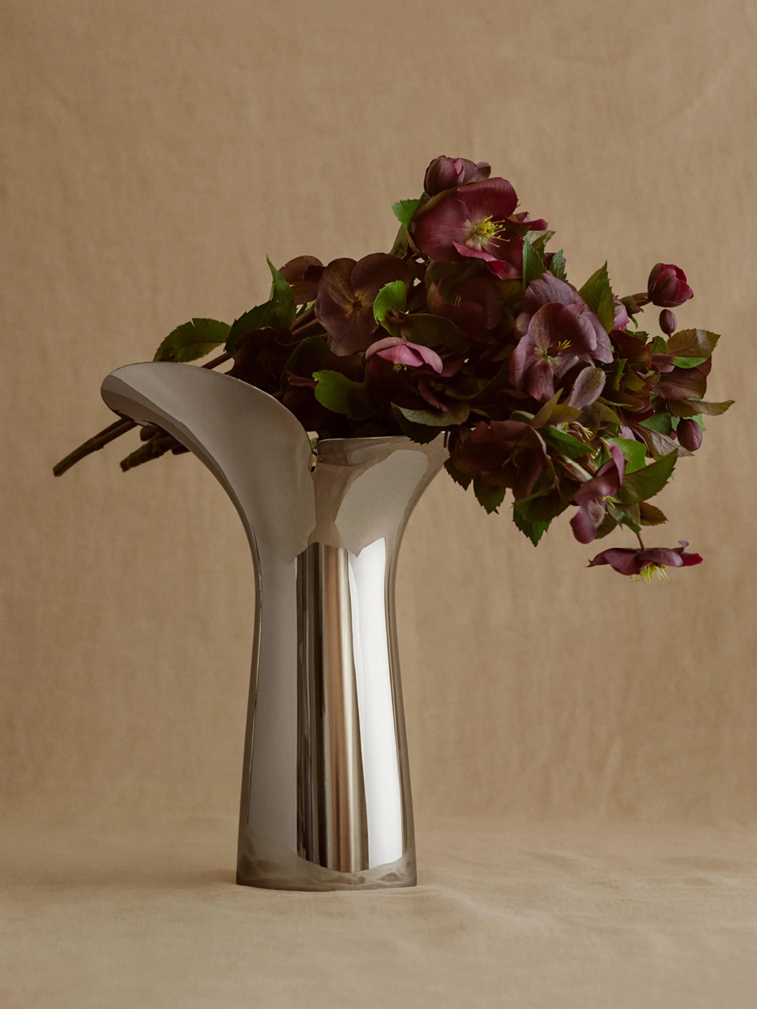 A stainless steel vase from Georg Jensen