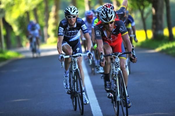 Fr&auml;nk Schleck (Saxo Bank) and Lance Armstrong (RadioShack)