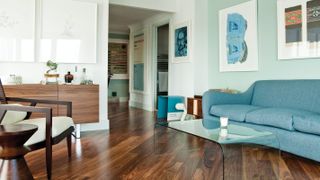 engineered hardwood floor in living room
