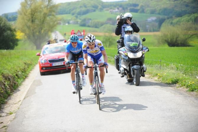 The two-man break of Preben Van Hecke and Ramunas Navardauskas (Garmin Sharp)