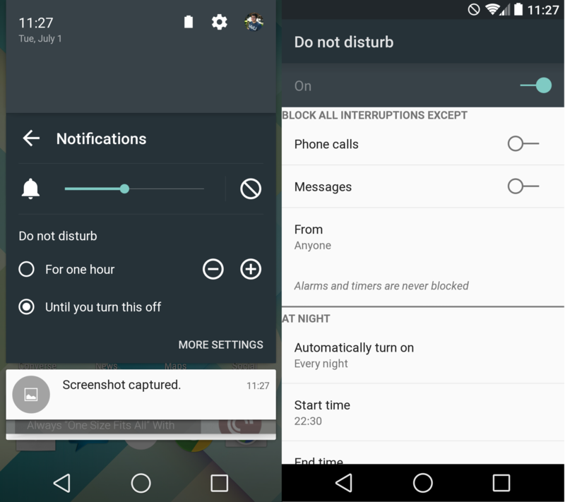 turn off your android do not disturb mode