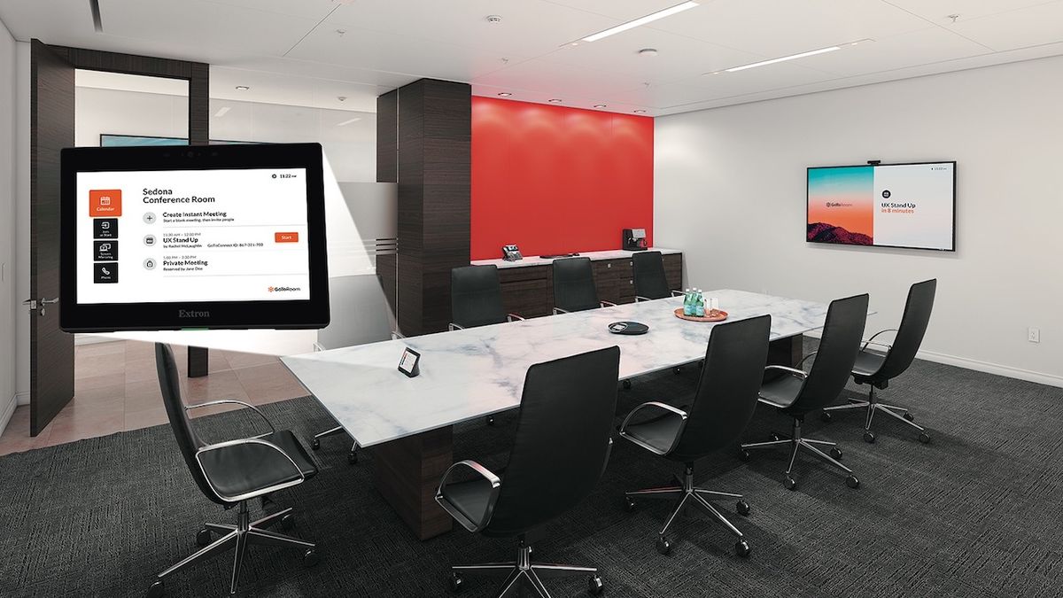 Extron has partnered with GoTo to integrate audio, video, and control technologies with LogMeIn’s GoToRoom conference room solution. 