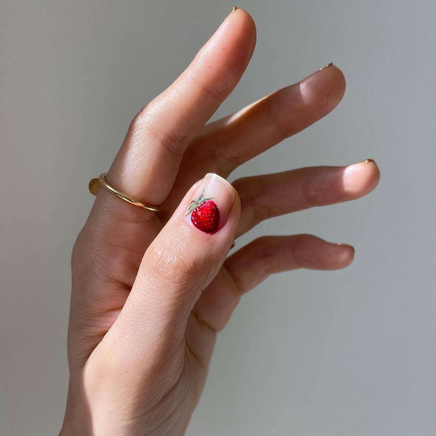 Strawberry nail art