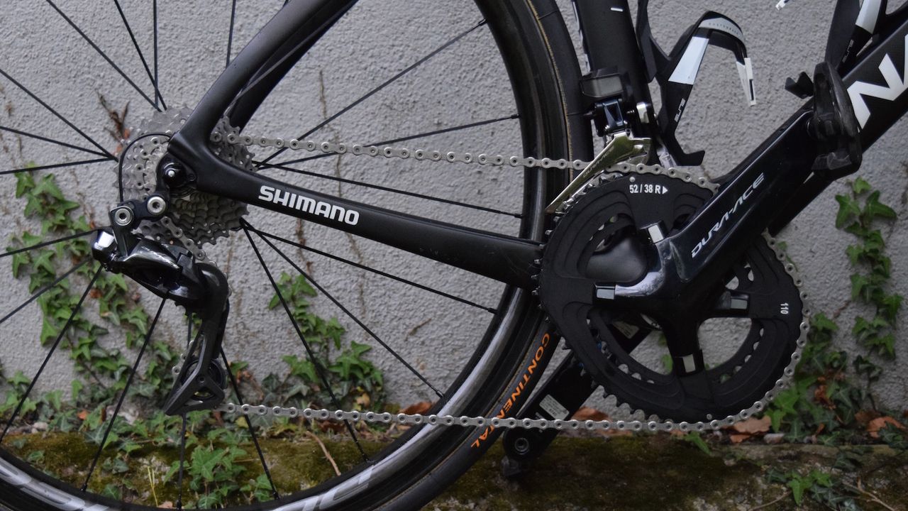 Chris Froome's Dura-Ace 9150 drivetrain certainly looks smart