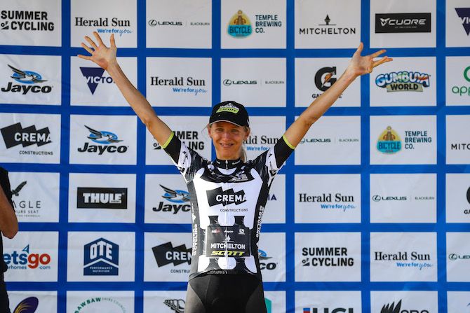 Lucy Kennedy also won the mountains jersey at the 2019 Women's Herald Sun Tour