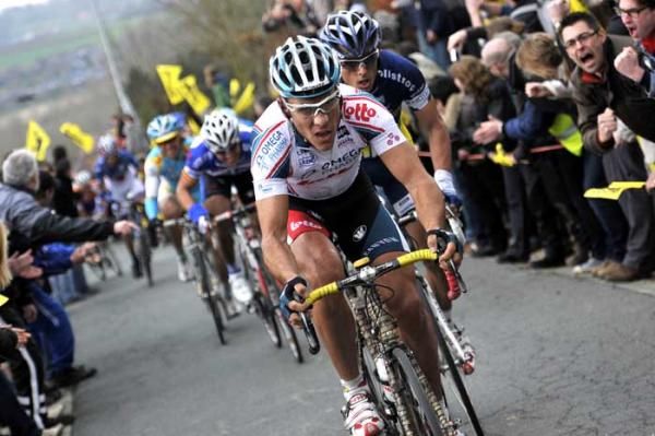 Philippe Gilbert would finish on the Ronde podium for the second straight year.
