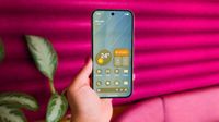 The colorful themed home screen of the Google Pixel 11