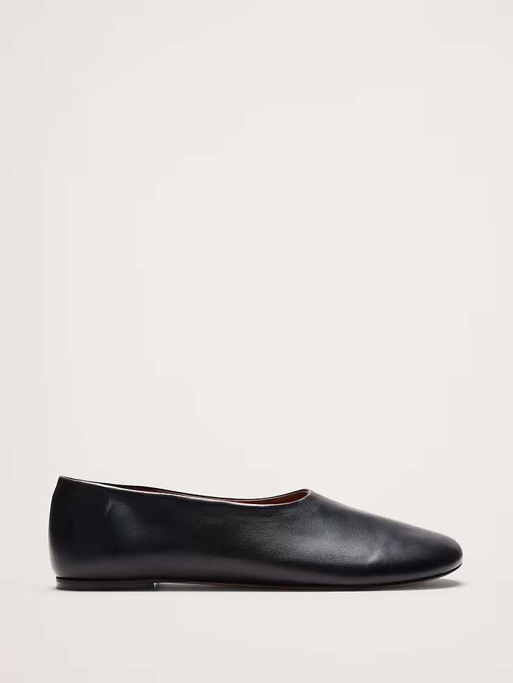 black simple ballet flat