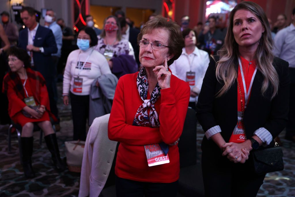 Guests at the Republican watch party in Buckhead.