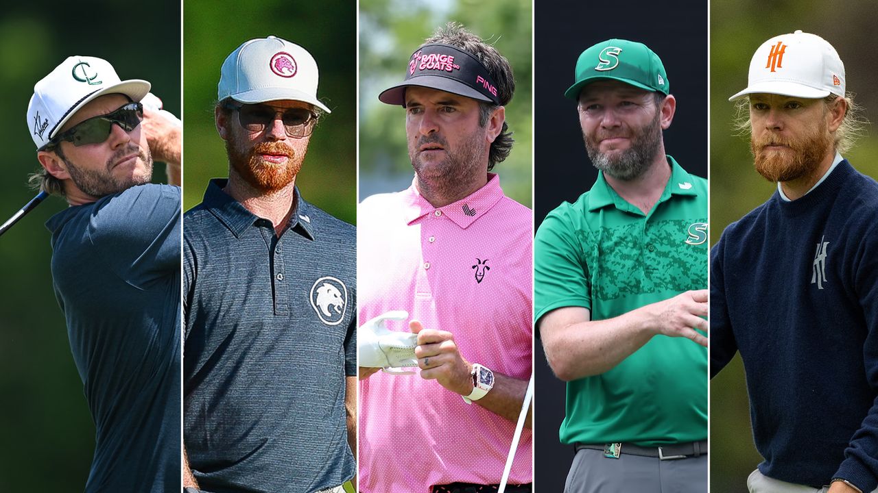 Kalle Samooja (far left), Kieran Vincent (left), Bubba Watson (centre), Branden Grace (right), and Scott Vincent (far right)