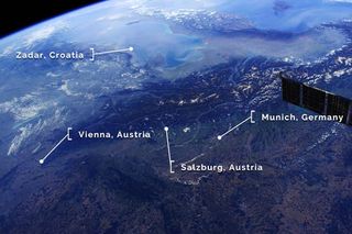 Astronauts aboard the International Space Station capture views of Zadar, Croatia; Vienna; Munich; and Salzburg, Austria.