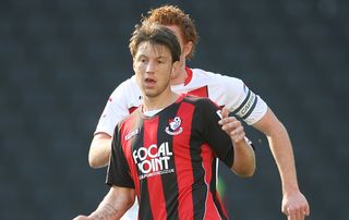 Harry Arter of AFC Bournemouth in action during the npower League One match between MK Dons and AFC Bournemouth at stadiummk on October 15, 2011 in Milton Keynes, England.