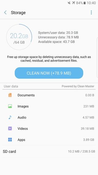 Formatting Galaxy Note 7 SD card