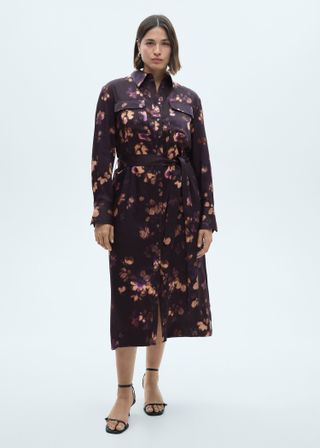 Printed Shirt Dress - Women | Mango United Kingdom